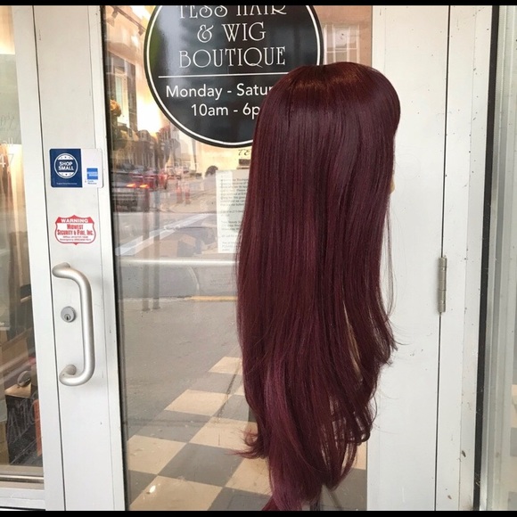 Red wine bangs BURGUNDY wig 2020 wig ON SALE - Picture 7 of 8